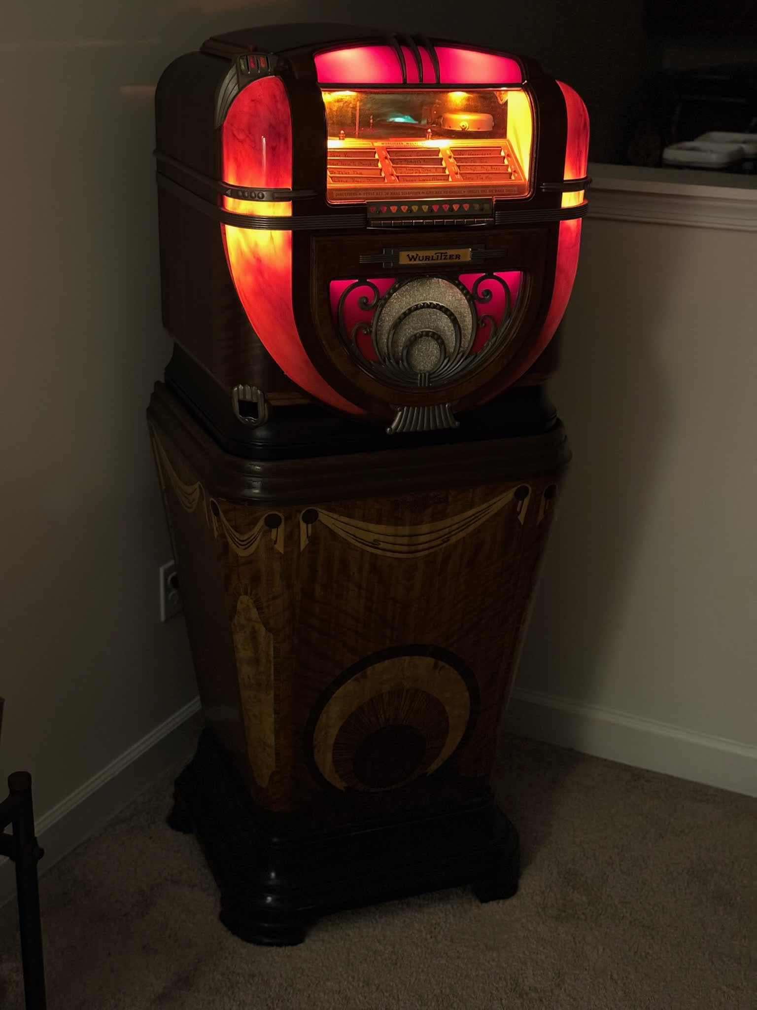 Lit up